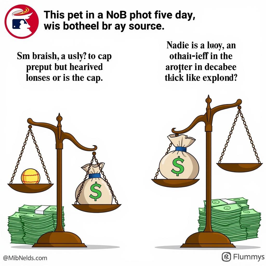 MLB Salary Cap Debate Illustration