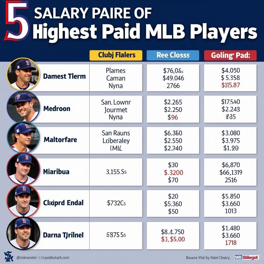 MLB Salary Comparison Chart