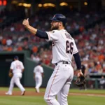 MLB Saves Leader Celebrating a Win