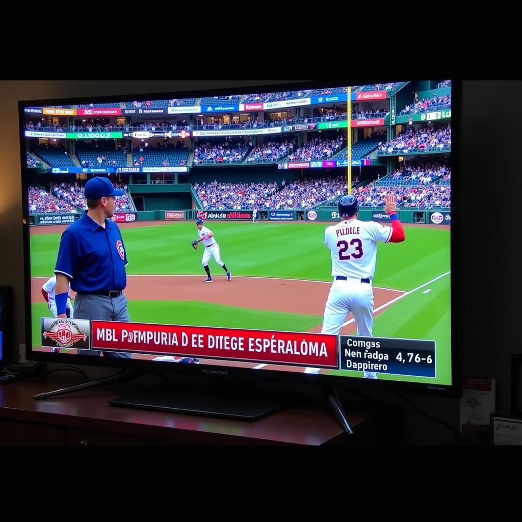 MLB game broadcast in Spanish