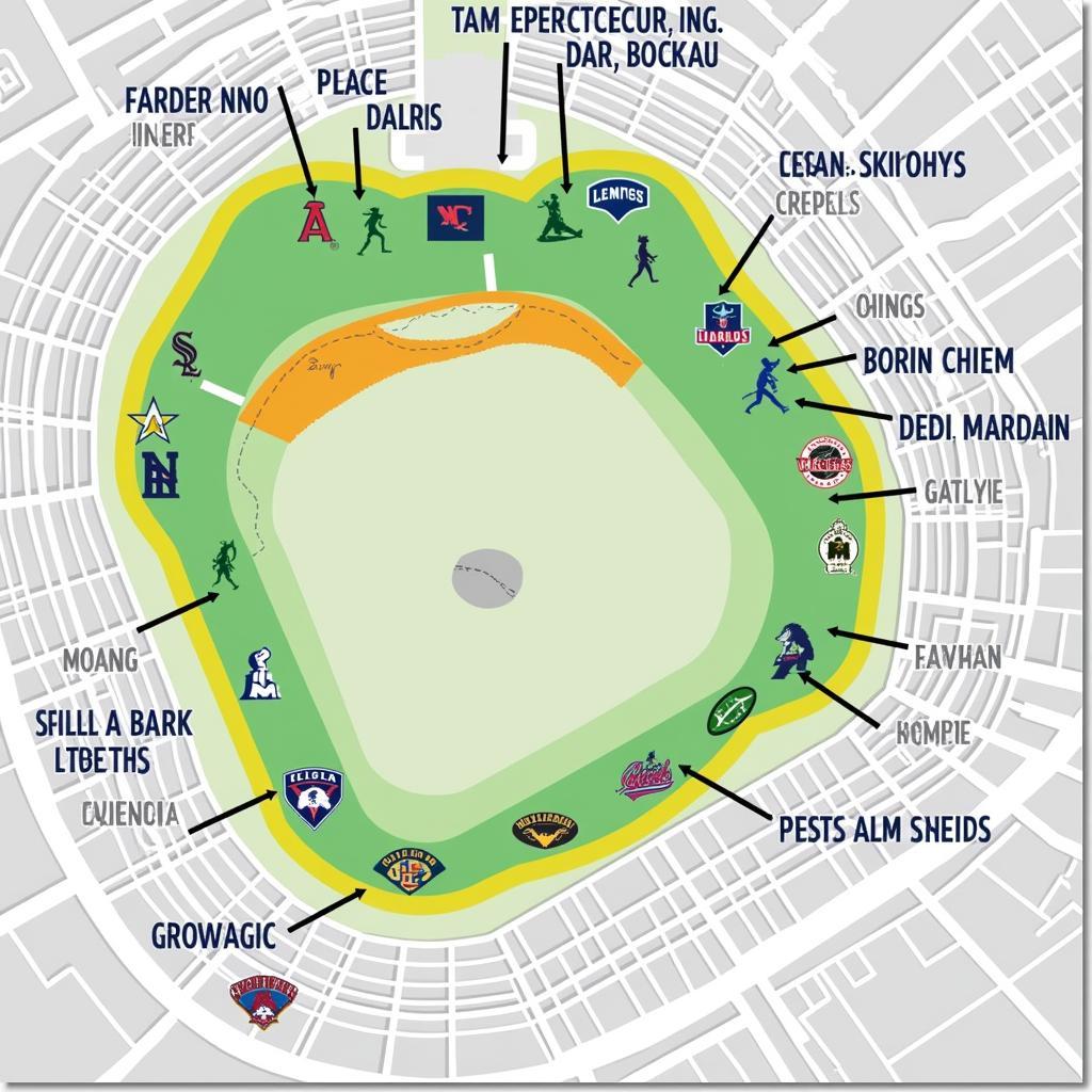 Detailed MLB Stadium Map