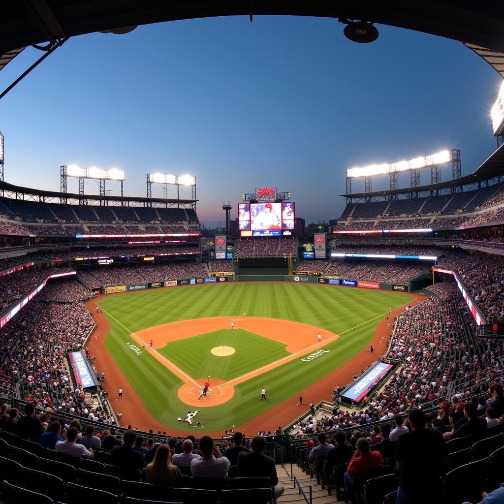 Panoramic View of an MLB Stadium