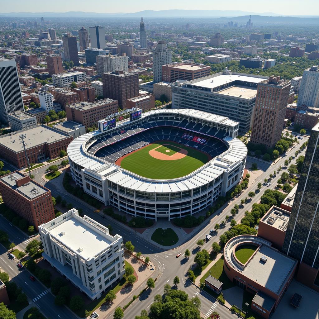 MLB Stadiums Aerial View