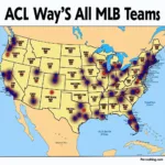 MLB Team Map with Divisions