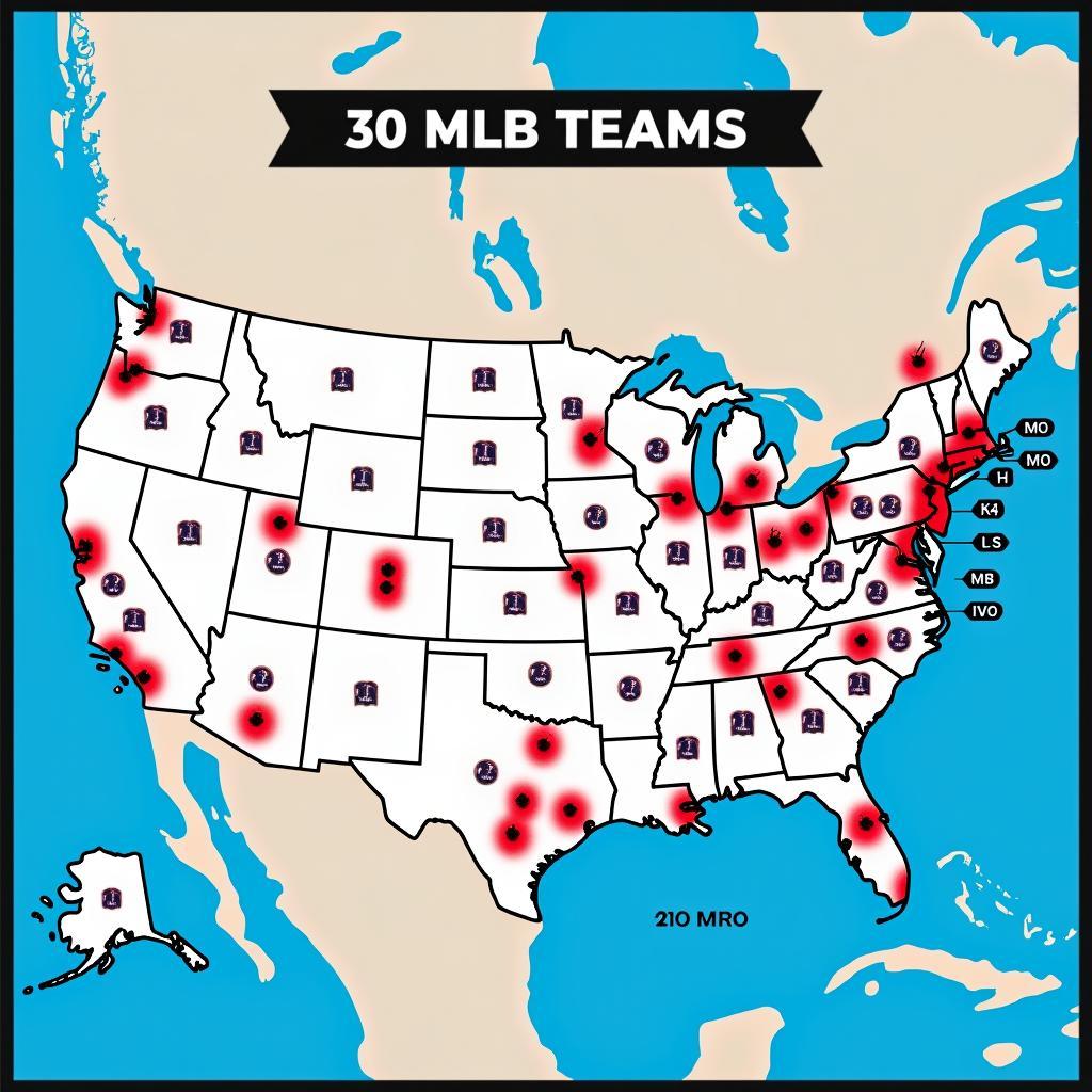 MLB Team Map of the USA