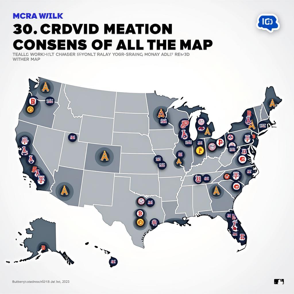 Map of MLB Teams across the USA