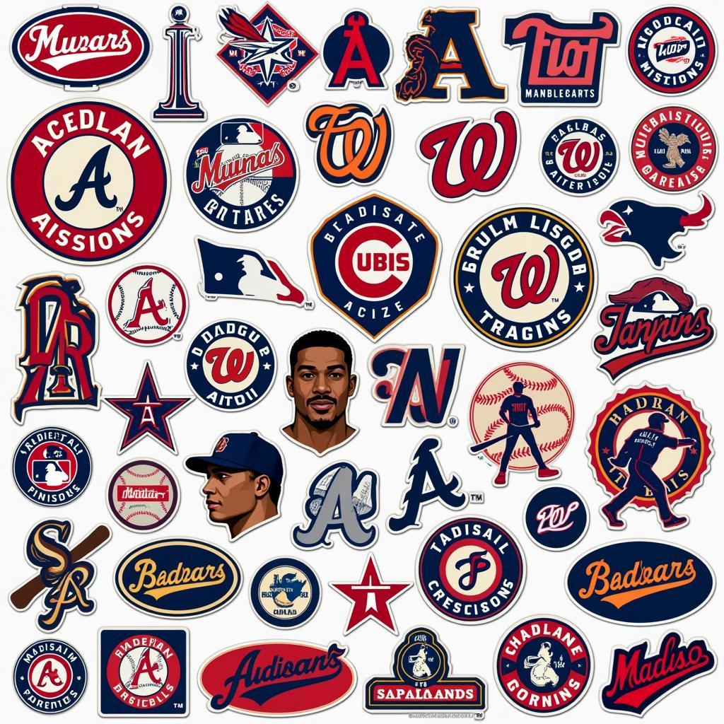 MLB Team Stickers Variety