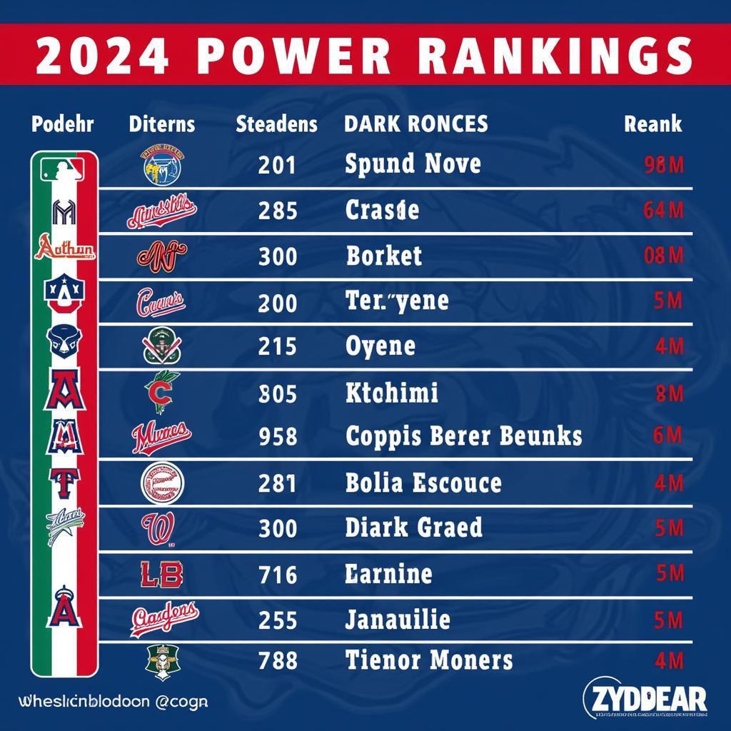 MLB Teams 2024 Power Rankings