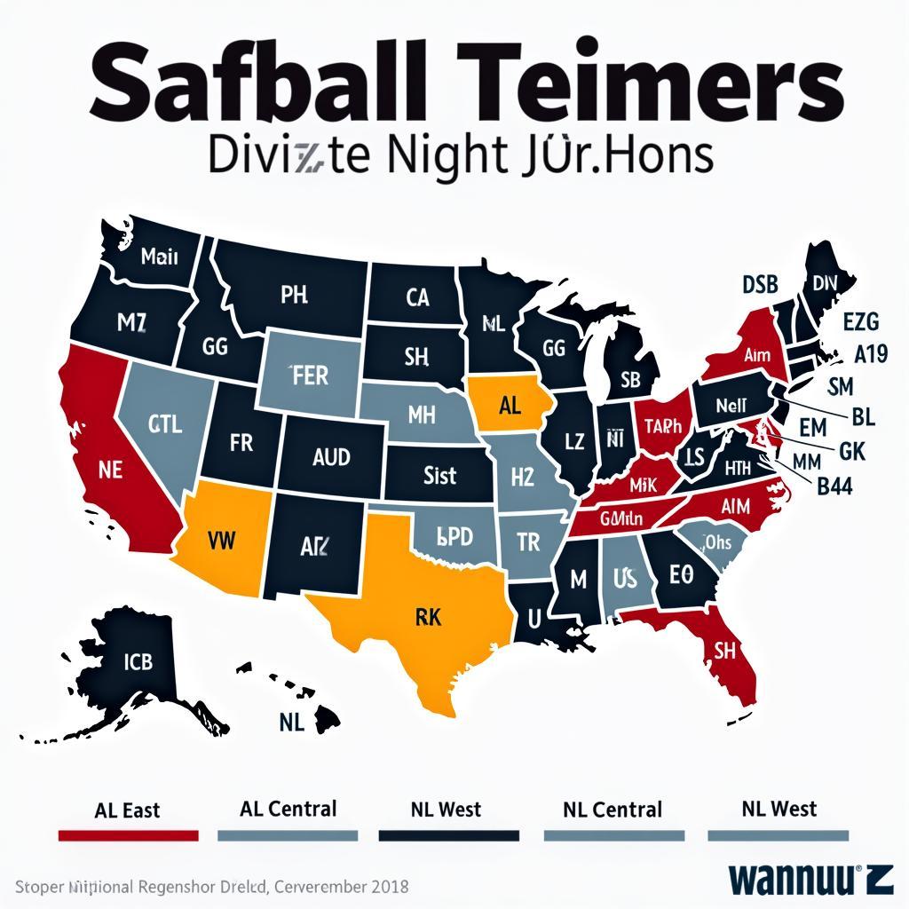 MLB Teams by Division 