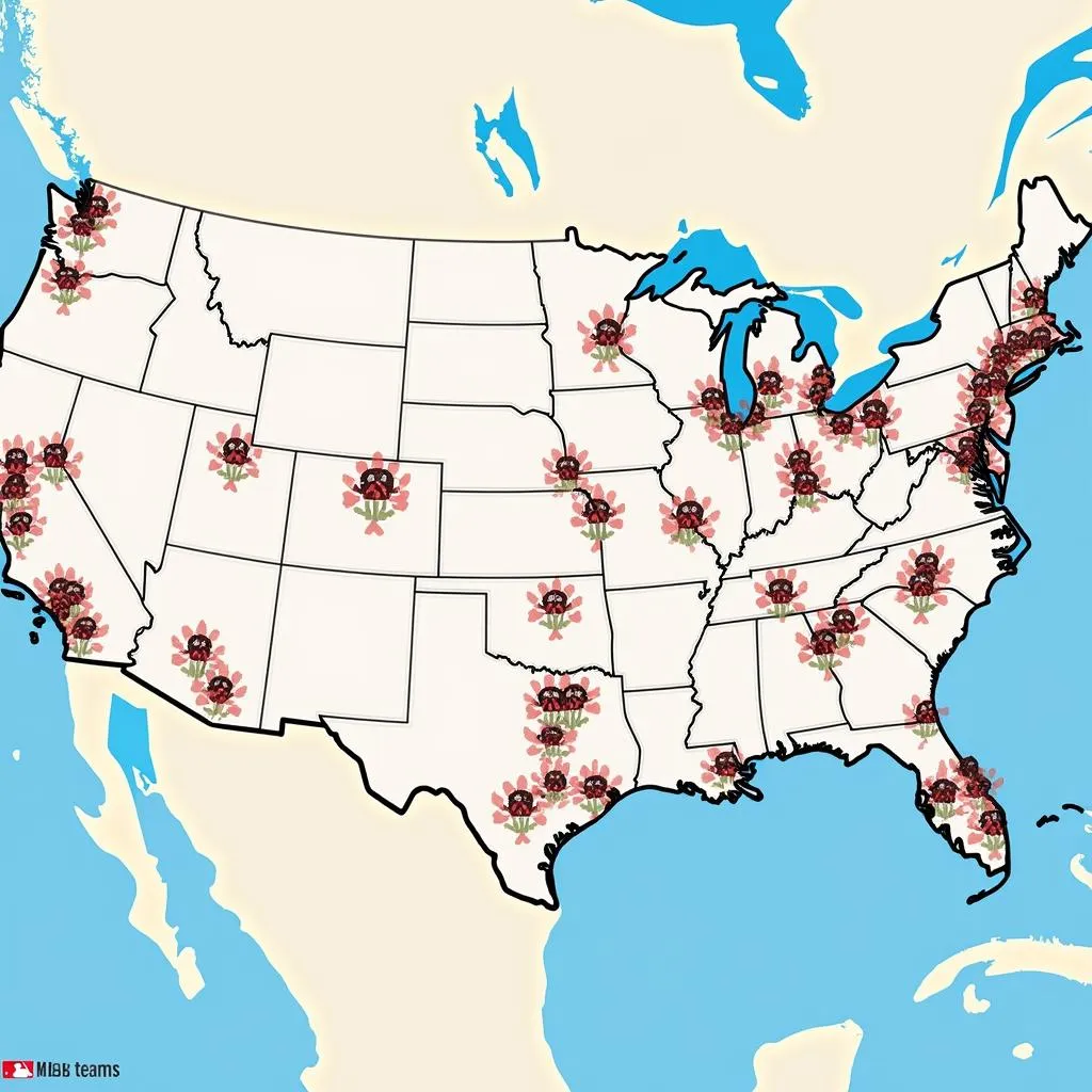 Map of MLB Teams