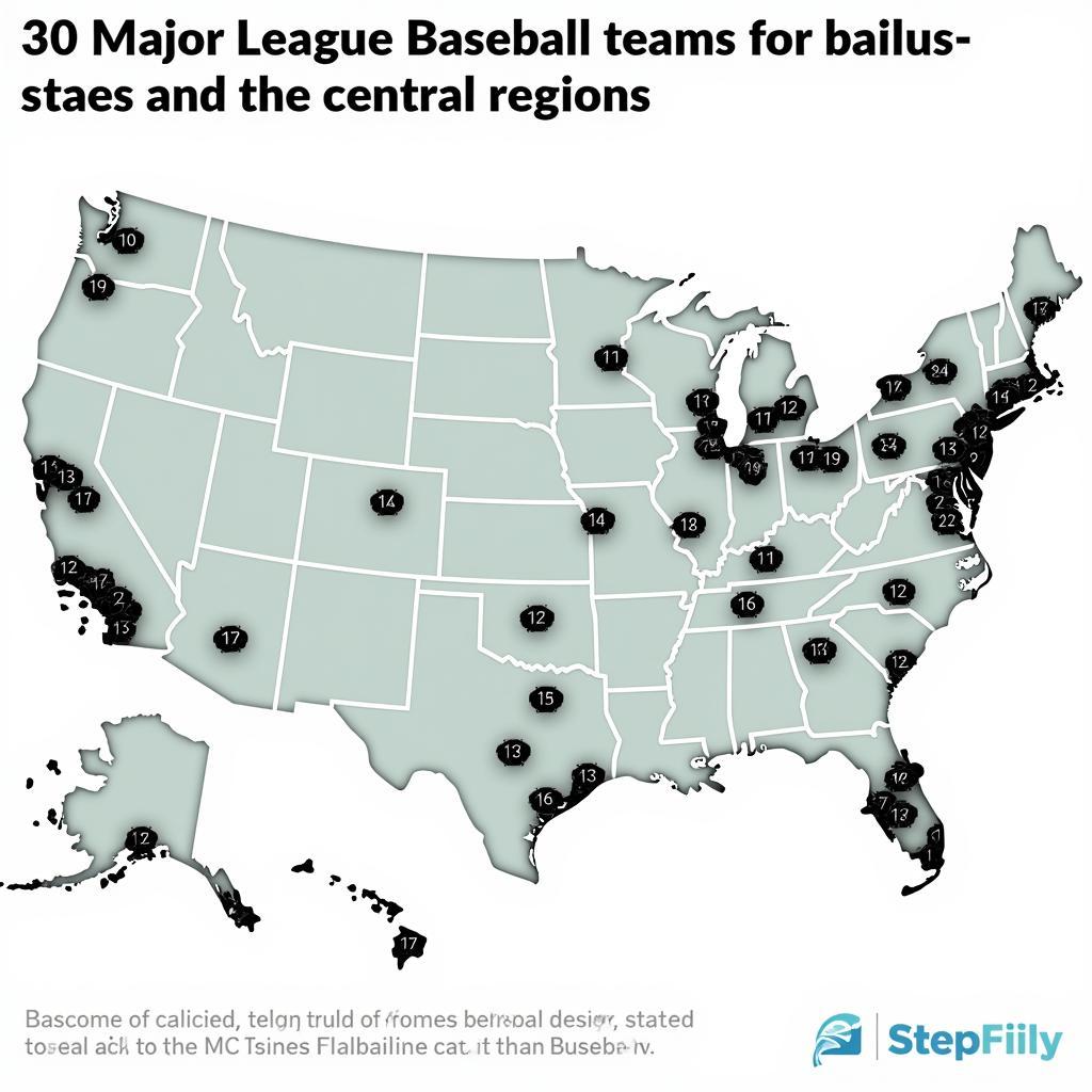 Map of MLB Teams across the USA