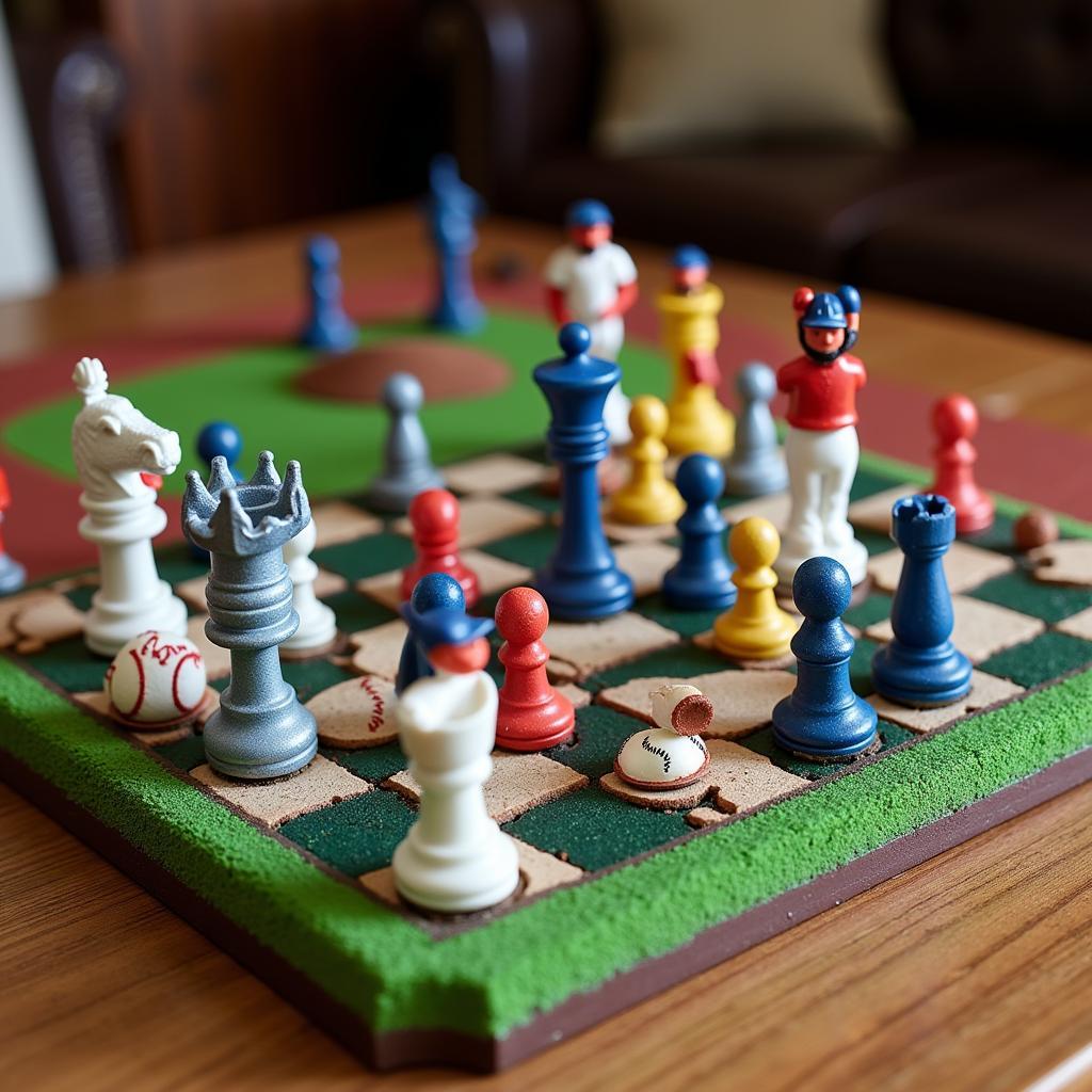 MLB themed baseball chess set