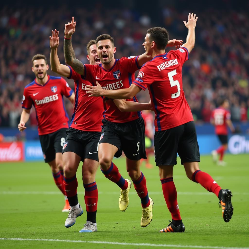 MLS Players Celebrating