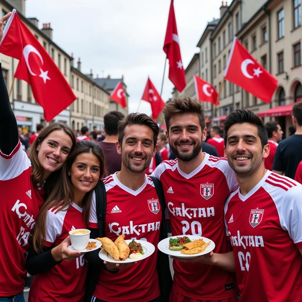 Besiktas Fans Celebrating at Mobile Al Half Marathon