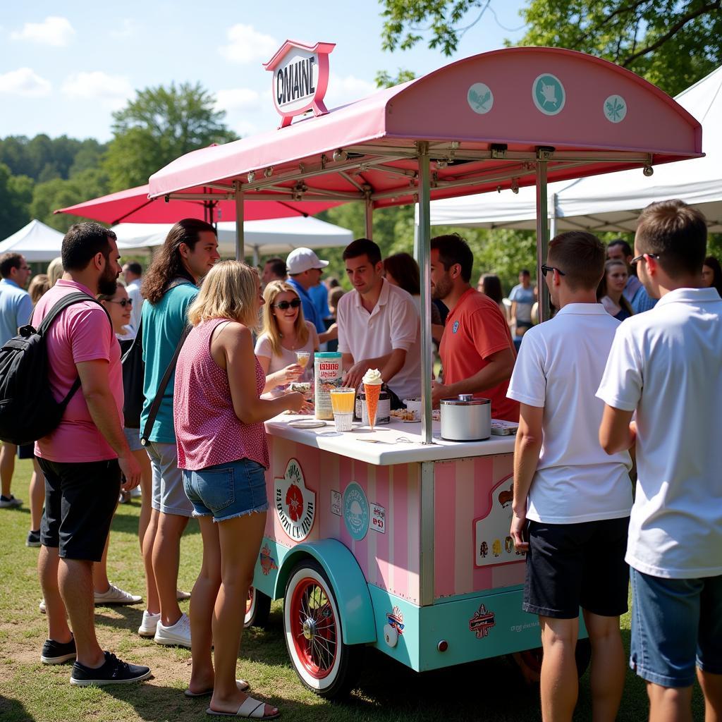 Mobile Ice Cream Business at a Local Event