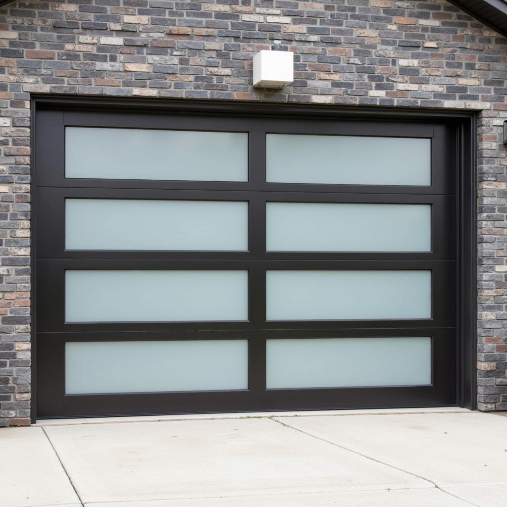 Modern 9 x 6.5 garage door with windows