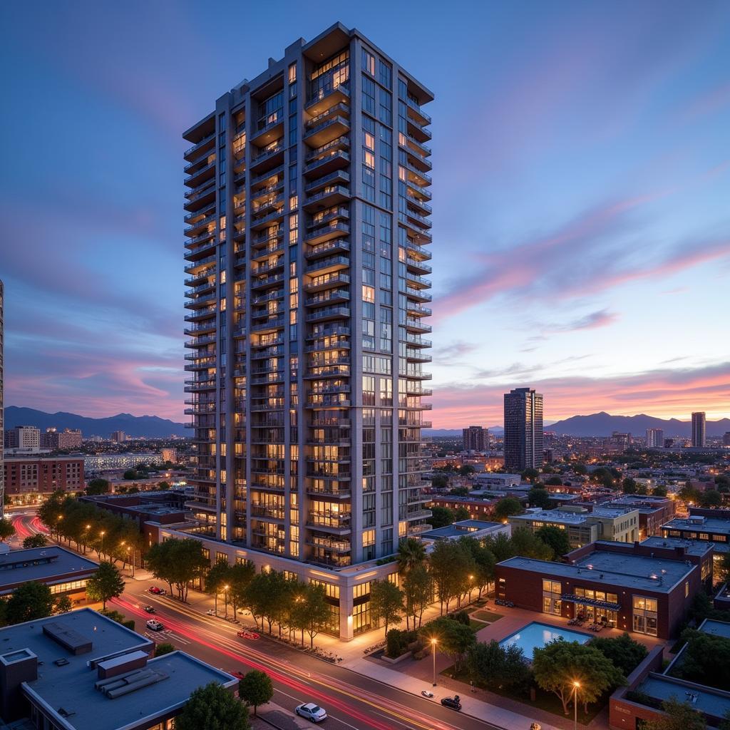 Contemporary Apartment Building in Downtown Phoenix