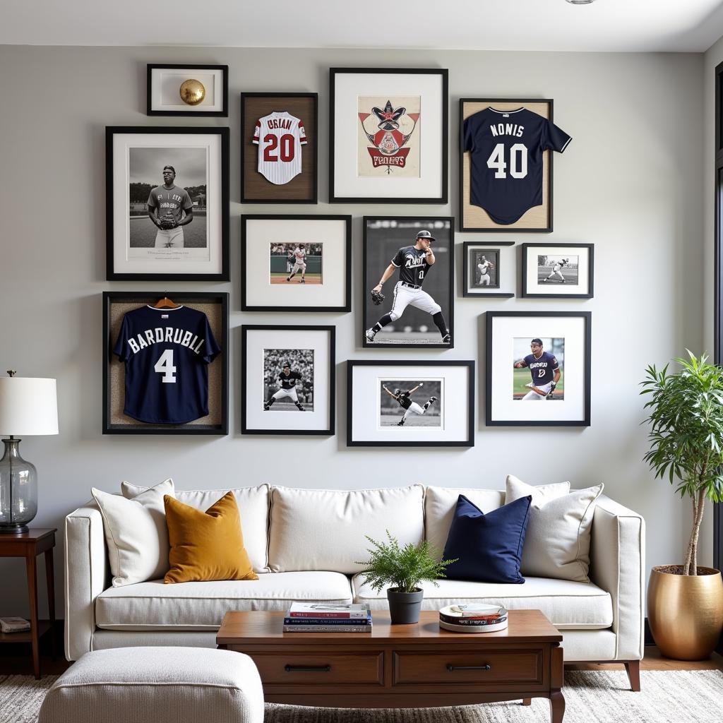 Modern Baseball Picture Frame Wall Display