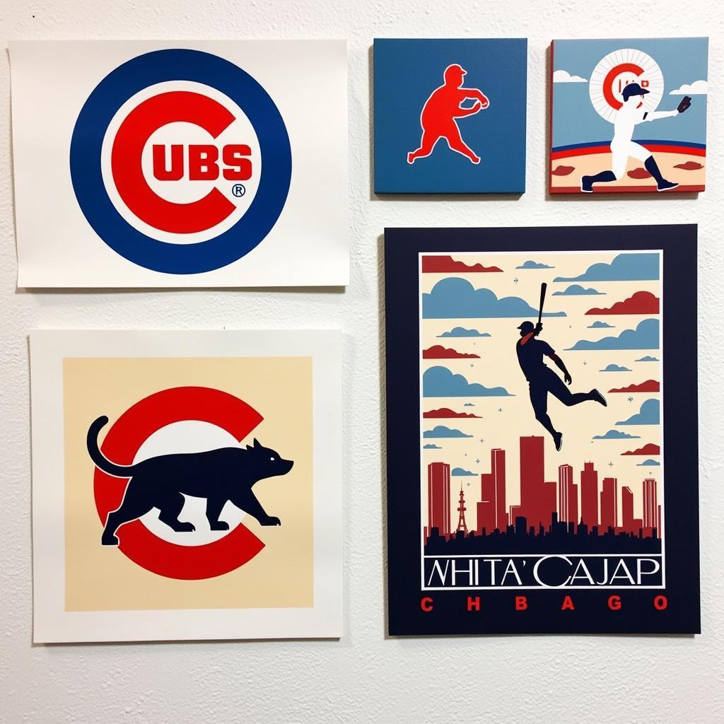 Modern and Abstract Chicago Cubs Posters