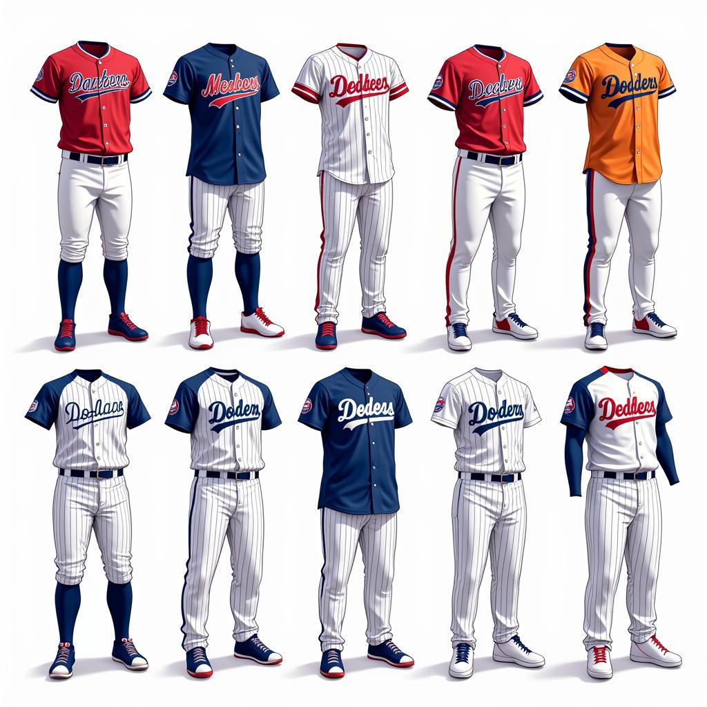 Modern Korean Baseball Uniforms Displaying Vibrant Colors and Dynamic Graphics