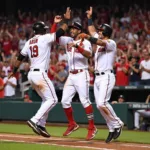 Modern MLB Players Celebrating a Grand Slam