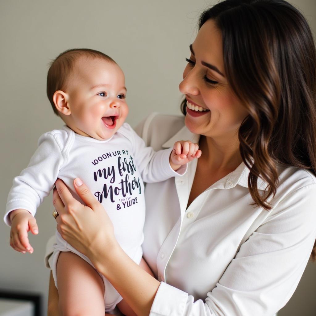 Mom and Baby Celebrating First Mother's Day