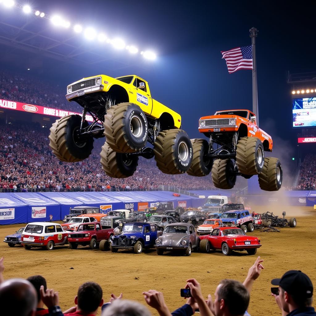 Monster Trucks Performing at the James Brown Arena