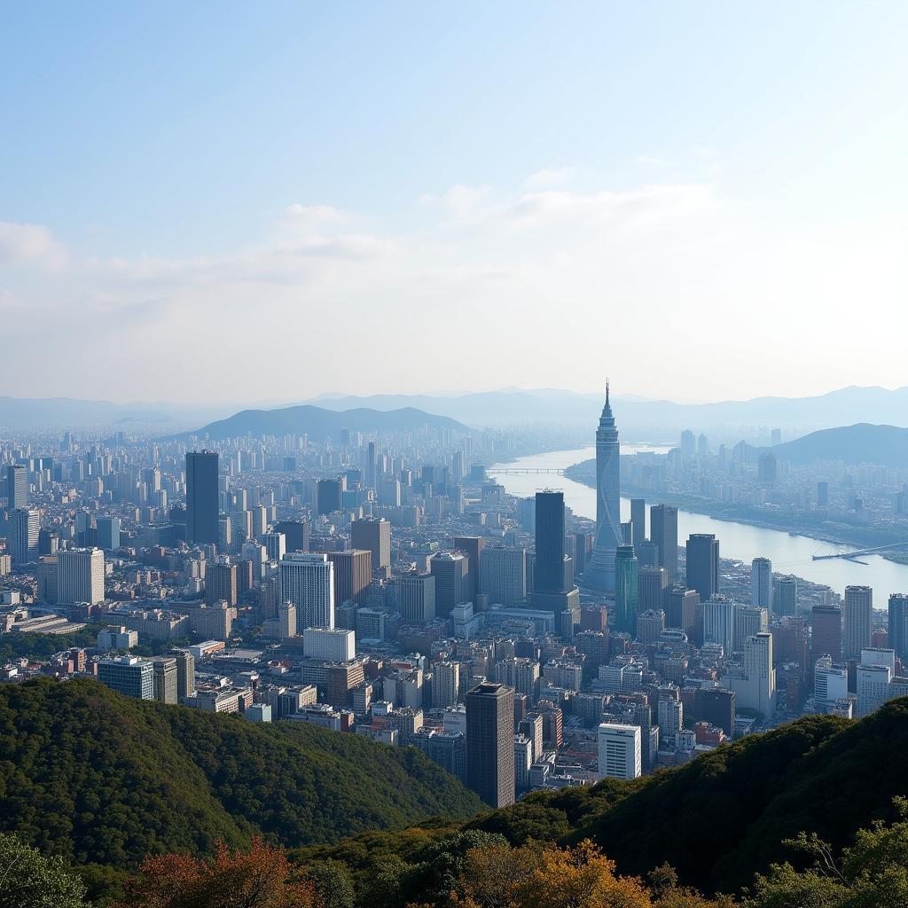 N Seoul Tower Panoramic View