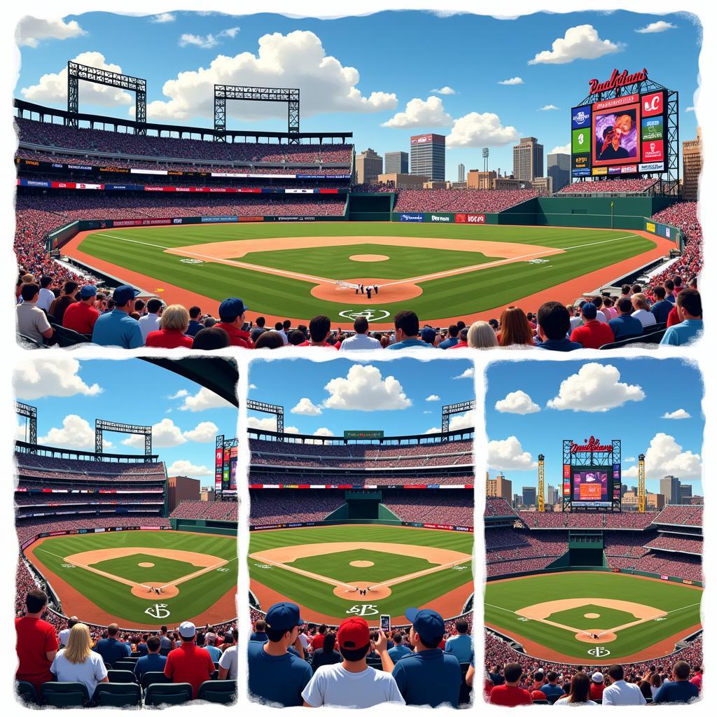 A Collage of National League Ballparks