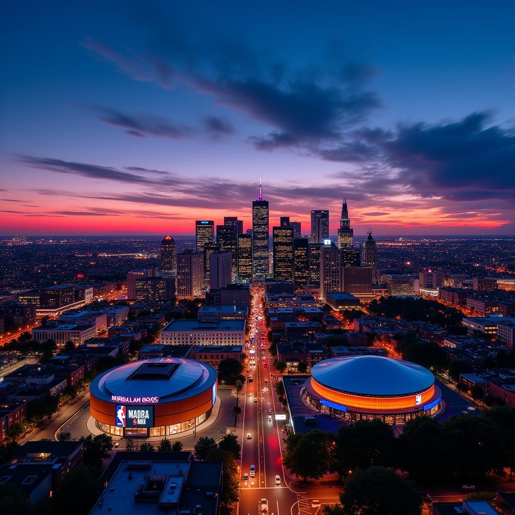 NBA Arena Skyline Panorama