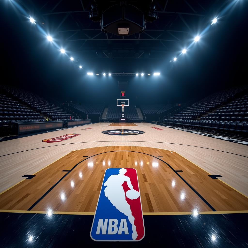 An NBA Basketball Court