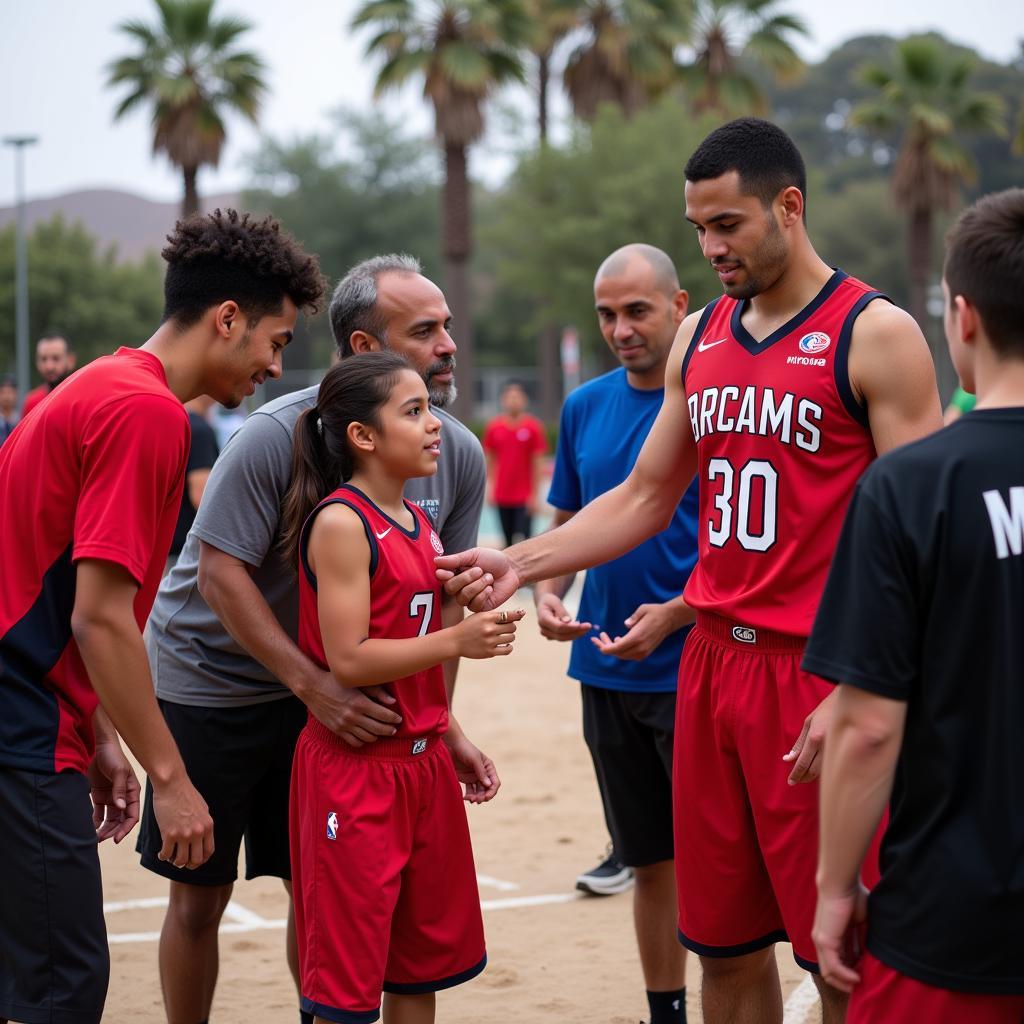 NBA Players Participating in Community Outreach Program