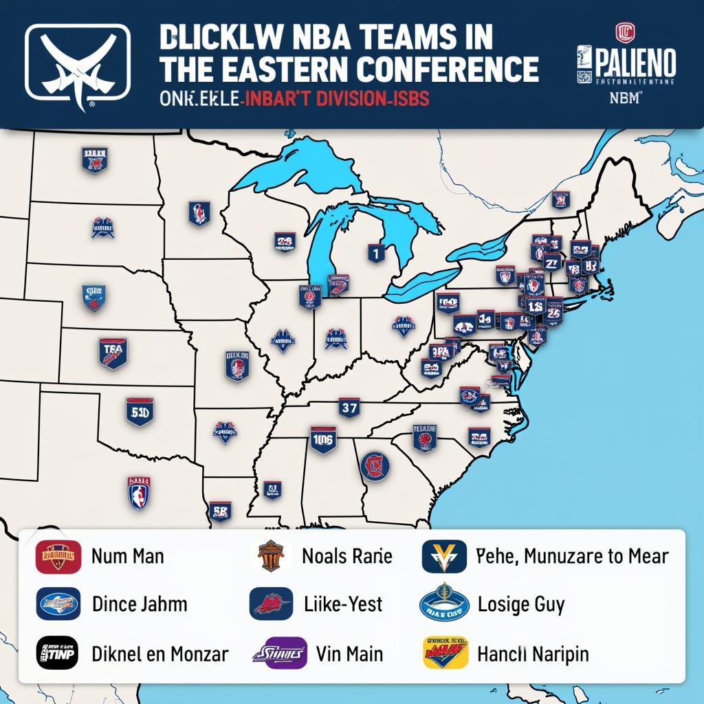 NBA Eastern Conference Teams Map