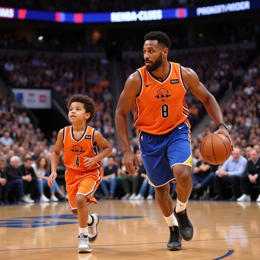 NBA Father and Son Sharing the Court