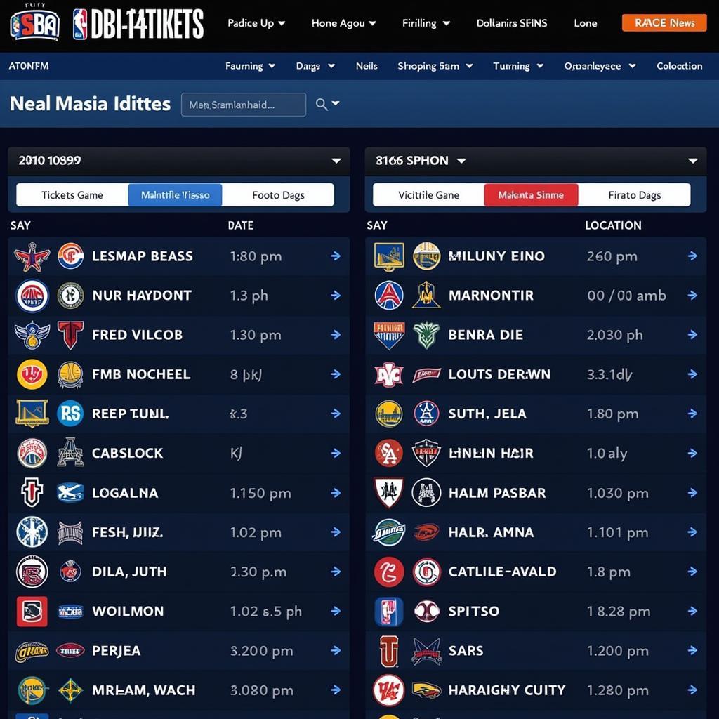 NBA Game Schedule Calendar