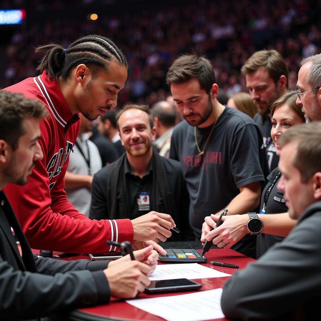 NBA Player Signing Autographs