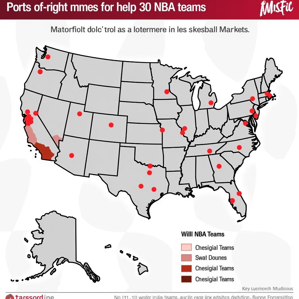 NBA Team Locations Across the United States