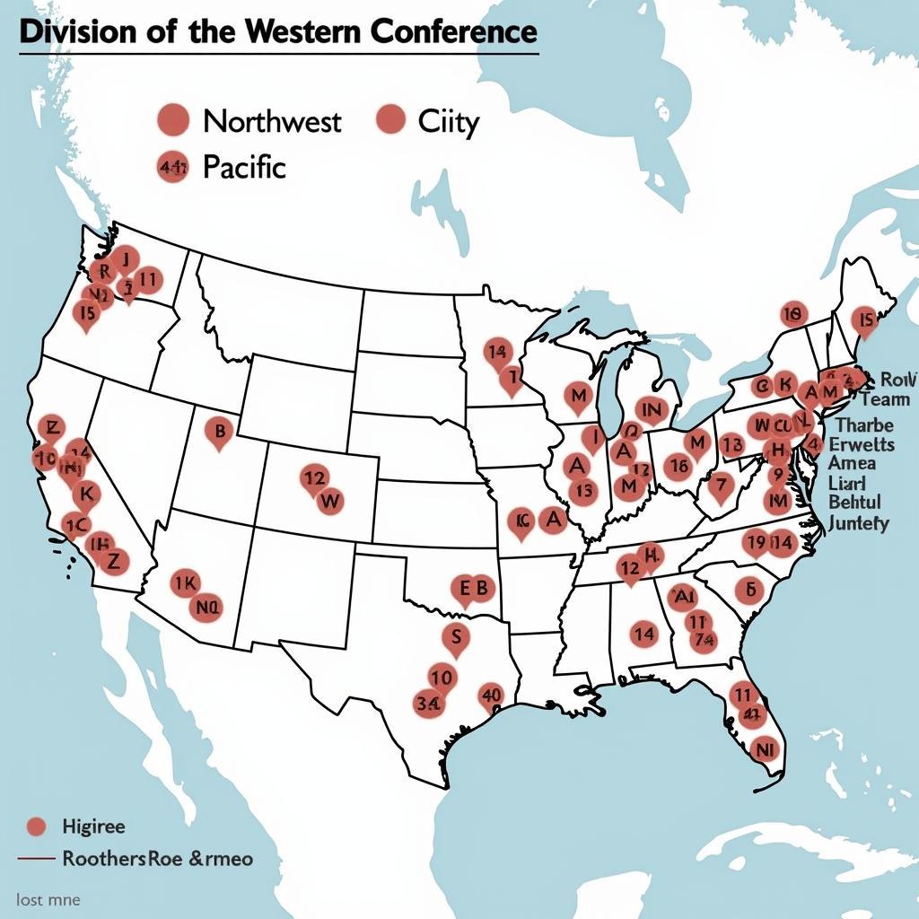 NBA Team Locations in the Western Conference