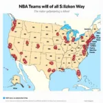 NBA Team Map of the United States