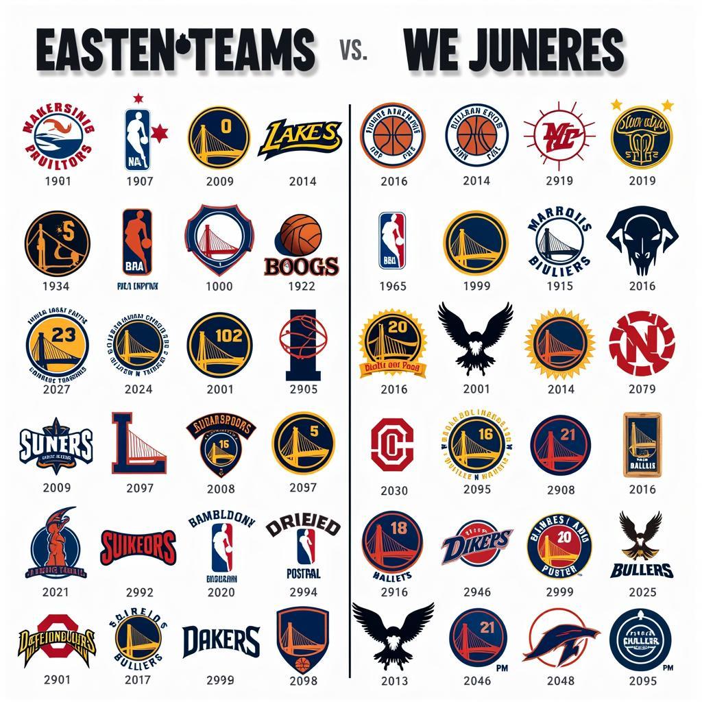 NBA Teams East & West Conference