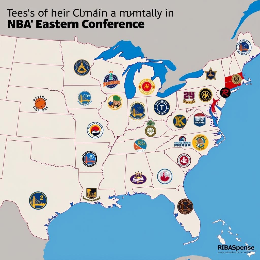 NBA Teams Eastern Conference Map