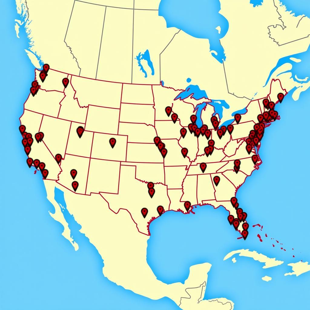 NBA Teams USA Map 2023