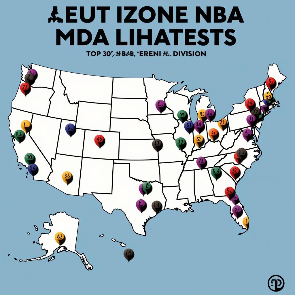 NBA Teams USA Map