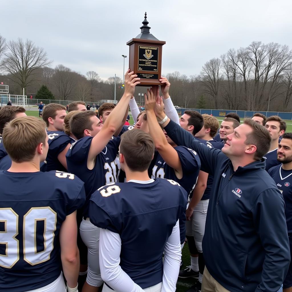 Needham Wellesley Football Trophy Celebration