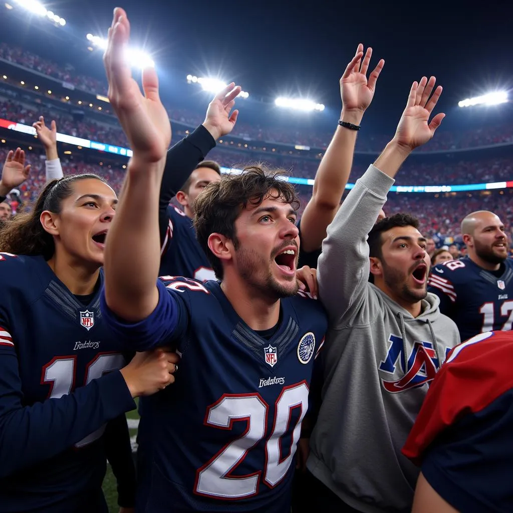 New York Football Fans Celebrating Victory