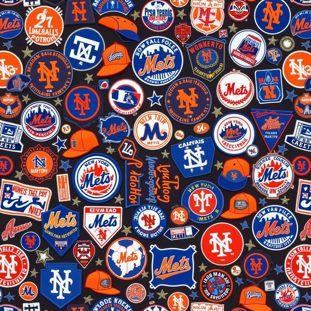 New York Mets Iron On Patch Collection