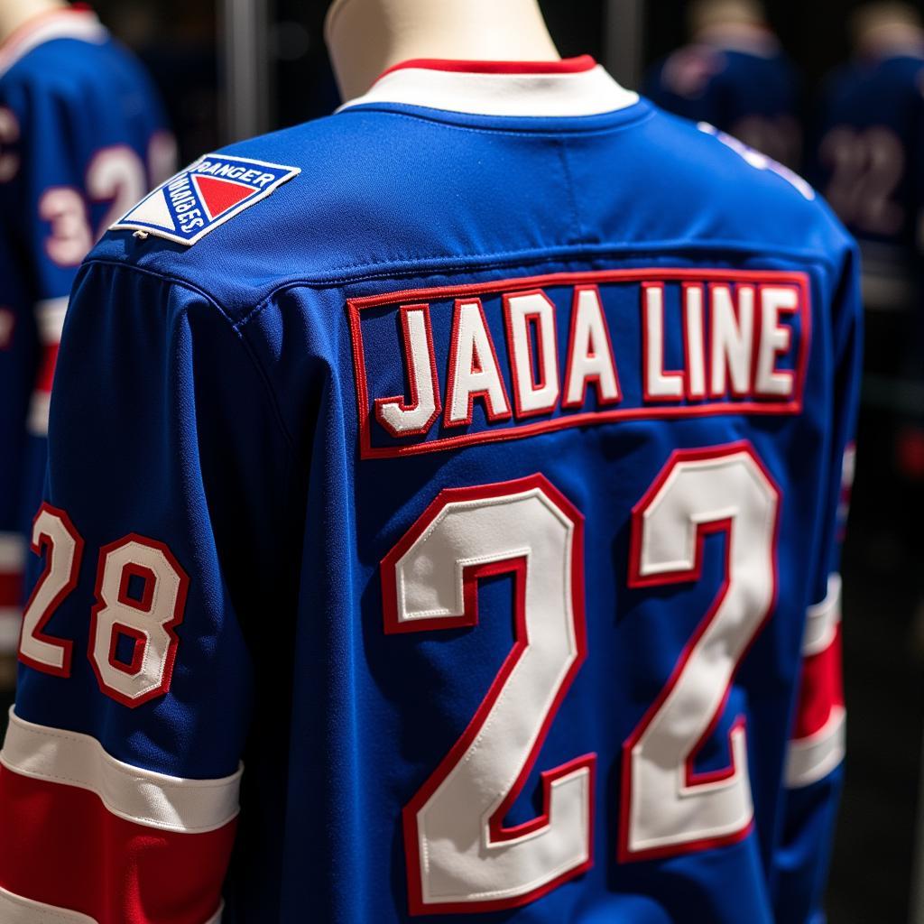 New York Rangers Game Worn Jersey Display Case