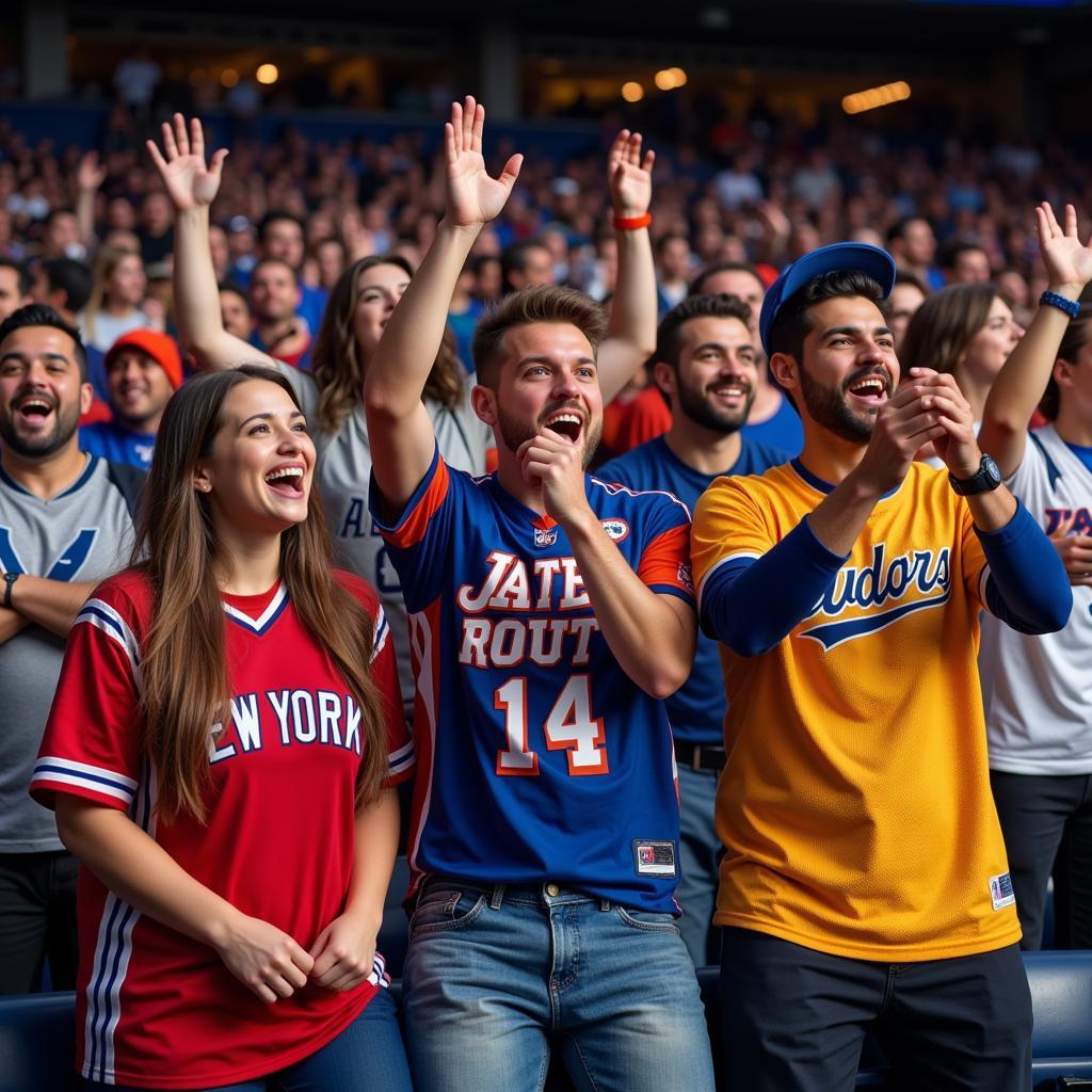 New York Sports Fans Cheering