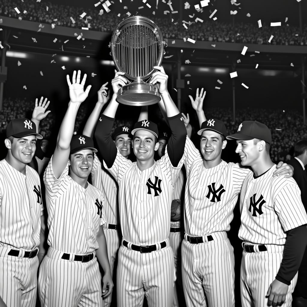 New York Yankees Celebrating a World Series Victory