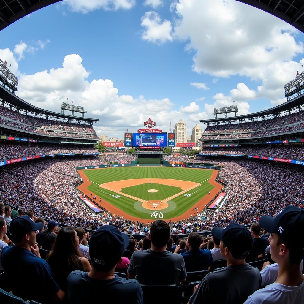 A Sea of Fans at Yankee Stadium